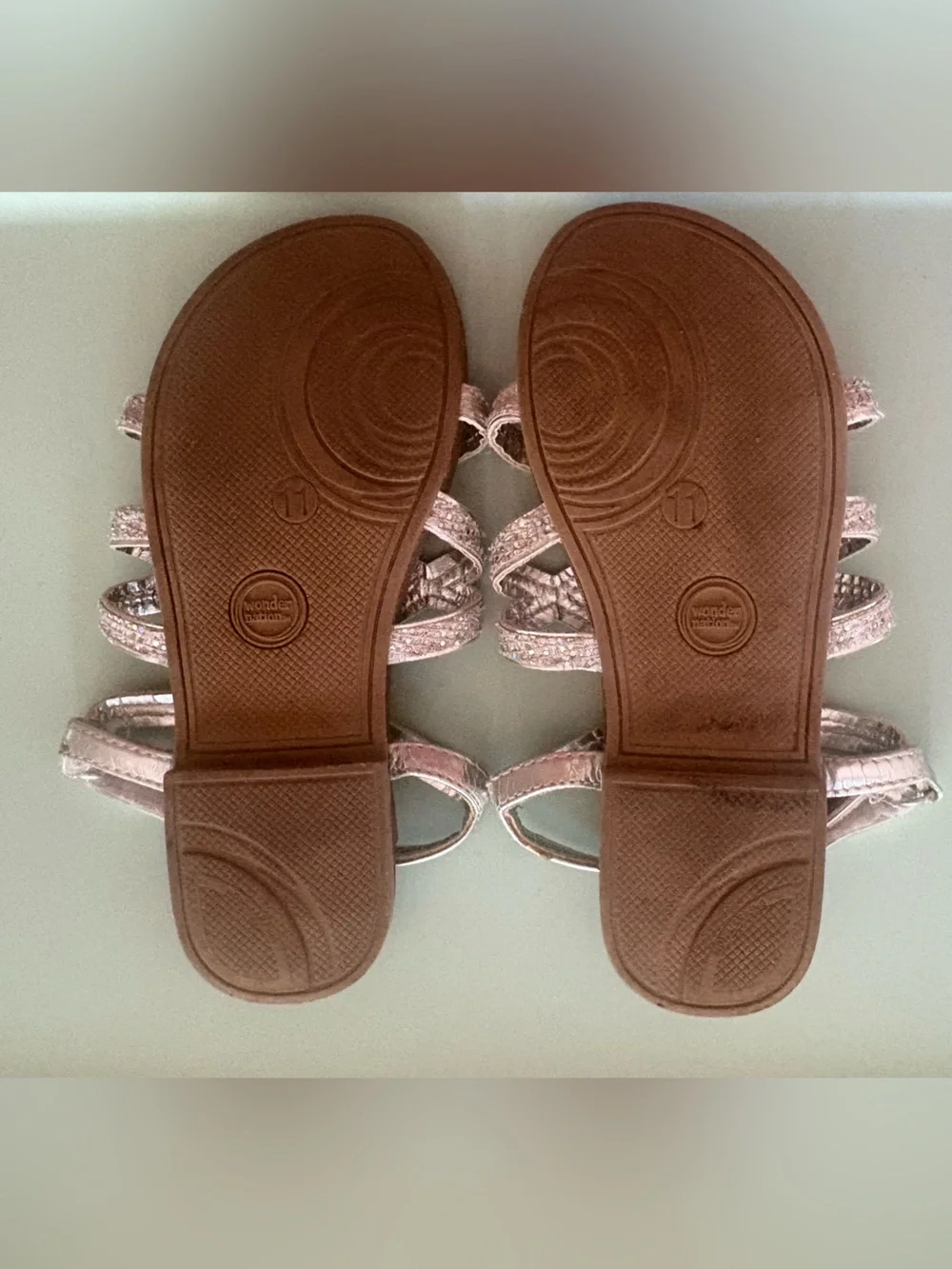 Girls Silver Glitter Strappy Sandals
